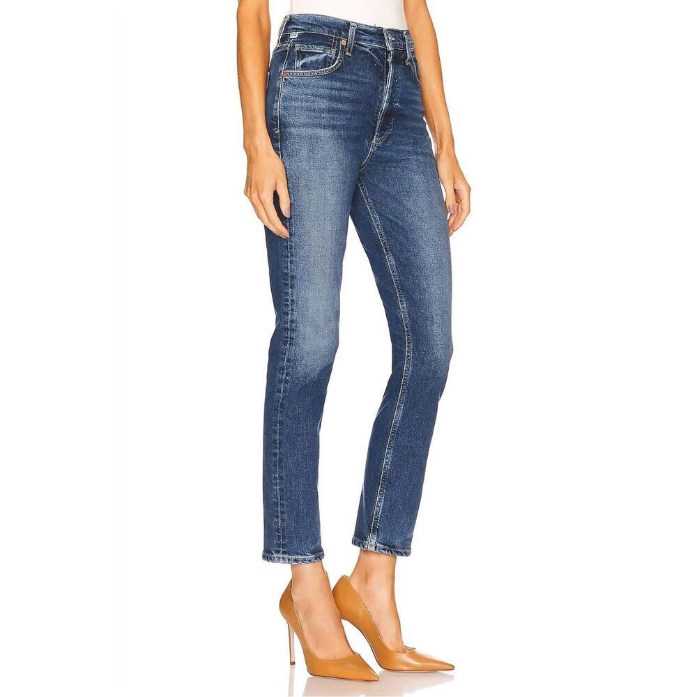 Citizens of Humanity Charlotte High Rise Straight Leg Jeans in Delphi Wash Size - Picture 3 of 12
